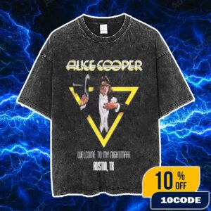 Alice Cooper Welcome To My Nightmare World Tour 2025 At Austin TX Merch Vintage Washed Unisex T-Shirt