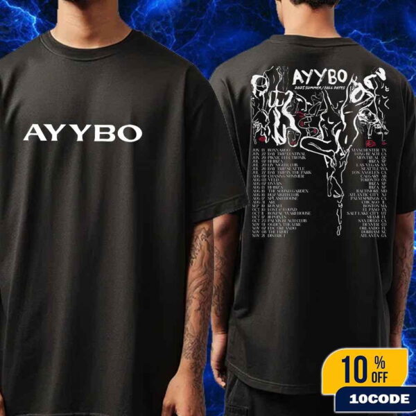 Ayybo 2025 Summer Fall Dates List Tour Fans Gift Classic T-Shirt Two Sides