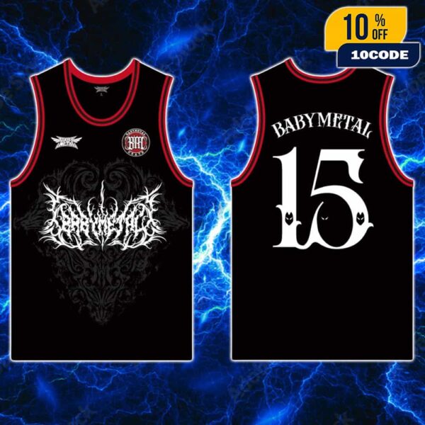 Babymetal World Tour 2025-2026 North American Merchandise New Arrivals Unisex Basketball Jersey Number 15