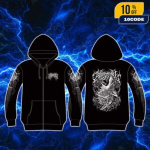 Babymetal World Tour 2025-2026 North American Merchandise New Arrivals Unisex Zipped Black Rite Hoodie