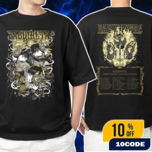 Babymetal World Tour 2025-2026 North American With Tour Dates Backprint Kon Kon Tee Version Unisex T-Shirt Merchandise