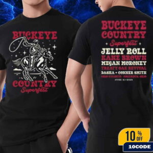 Buckeye Country Superfest 2025 BCS Merch Tee Rodeo Lineup With Jelly Roll And Kane Brown Classic Two SIdes Shirt