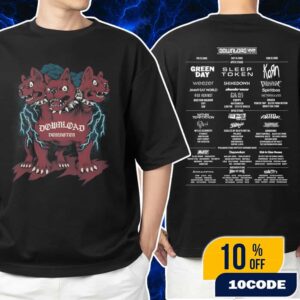Download Festival June 13-15 2025 At Donington Park Leicestershire Cerberus With Line Up Backprint T-Shirt