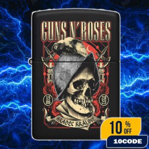 Guns N’ Roses Anniversary 30th Birthday Rock For People Festival Tour Poster June 15 2025 At Park 360 Hradec Kralove Lighter Box
