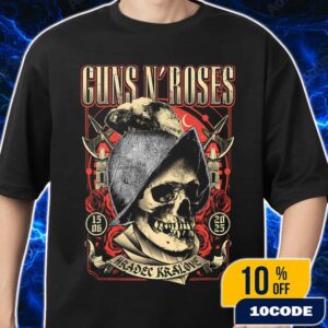 Guns N’ Roses Anniversary 30th Birthday Rock For People Festival Tour Poster June 15 2025 At Park 360 Hradec Kralove Unisex T-Shirt