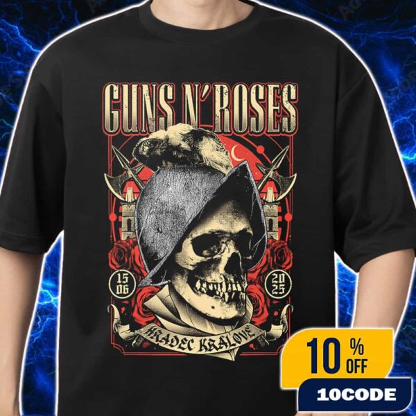 Guns N’ Roses Anniversary 30th Birthday Rock For People Festival Tour Poster June 15 2025 At Park 360 Hradec Kralove Unisex T-Shirt