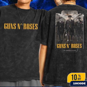 Guns N Roses Birmingham UK 2025 Tour Event Poster At Villa Park On June 23 2025 Peaky Blinders Inspired Razor Art Work Wash T-Shirt