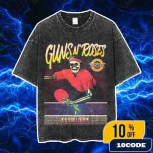 Guns N’ Roses Poster Event Tour Artwork June 18 2025 At Dusseldorf Germany Merkur Spiel-Arena Vintage Washed Unisex T-Shirt