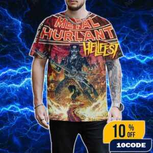 Hellfest 2025 Official Merch Hors-Serie Hellfest x Metal Hurlant Poster Limited Edition All Over Print Graphic T-Shirt, Hoodie