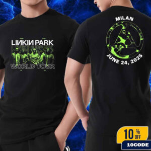 Linkin Park From Zero World Tour 2025 In Italy At Milan On June 24 At I-DAYS Festival Merch Tee Shirt Two Sides