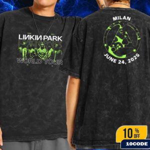 Linkin Park From Zero World Tour 2025 In Italy At Milan On June 24 At I-DAYS Festival Wash Tee Shirt Two Sides
