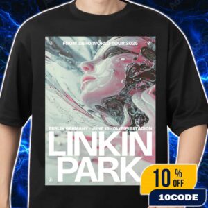 Linkin Park From Zero World Tour Poster Art By PJ Richardson At Berlin Germany June 18 2025 At Olympiastadion Merch Unisex T-Shirt