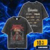 Ayybo 2025 Summer Fall Dates List Tour Fans Gift Wash T-Shirt Two Sides