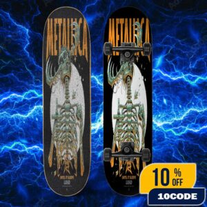 Metallica Commemorate Load Remastered Until It Sleeps Limited Edition Numbered Screen Printed Poster Artwork By Luke Preece Skateboard Event Deck