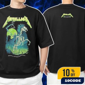 Metallica M72 Houston 2025 Official Tour Tee NRG Stadium June 14 Skeleton Reaper Design Two Sided Concert Merchandise Unisex T-Shirt