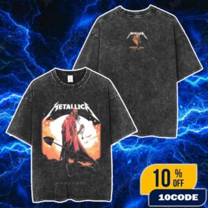 Metallica M72 Houston Exclusive Pop-Up Shop Poster Tee Artwork By Luke Preece For Texas June 14 2025 At NRG Stadium North American Tour Two Sides Washed Unisex T-Shirt