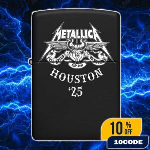 Metallica M72 Houston Full Speed Or Nothing Est 1981 Logo 2025 North American Tour Lighter Box