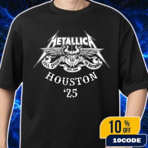 Metallica M72 Houston Full Speed Or Nothing Est 1981 Logo 2025 North American Tour Merch Unisex T-Shirt