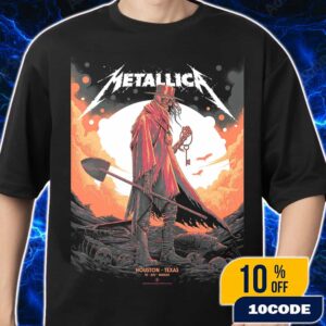 Metallica M72 Houston June 14 2025 At NRG Stadium North American Tour Exclusive Pop-Up Shop Poster Artwork By Luke Preece For Texas Merch Unisex T-Shirt