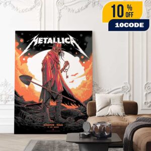 Metallica M72 Houston June 14 2025 At NRG Stadium North American Tour Exclusive Pop-Up Shop Poster Artwork By Luke Preece For Texas Poster Canvas Home Decor