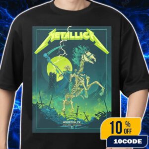 Metallica M72 Houston Skeleton Reaper Poster Artwork By Vance Kelly June 14 2025 At NRG Stadium TX North American Tour Merch Unisex T-Shirt