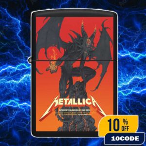 Metallica M72 Santa Clara North American Tour June 20-22 2025 At Levi’s Stadium California Pop-Up Shop Poster Artwork By Vance Kelly Lighter Box