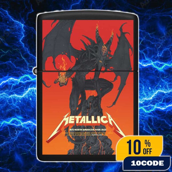 Metallica M72 Santa Clara North American Tour June 20-22 2025 At Levi’s Stadium California Pop-Up Shop Poster Artwork By Vance Kelly Lighter Box