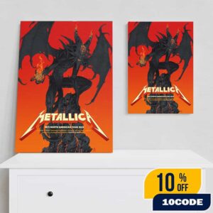 Metallica M72 Santa Clara North American Tour June 20-22 2025 At Levi’s Stadium California Pop-Up Shop Poster Artwork By Vance Kelly Poster Canvas
