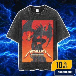 Metallica M72 Santa Clara North American Tour June 20-22 2025 At Levi’s Stadium California Pop-Up Shop Poster Artwork By Vance Kelly Vintage Washed Unisex T-Shirt
