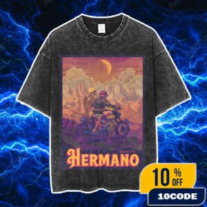 Official Screen Prints Hermano At Hellfest June 19-22 2025 At Clisson France Poster Design Artwork By Douwe Dijkstra Vintage Washed Unisex T-Shirt