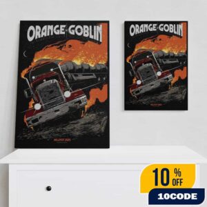 Official Screen Prints Orange Goblin Band At Hellfest June 19-22 2025 At Clisson France Poster Design Artwork By JOHRICE Poster Canvas