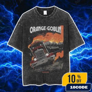 Official Screen Prints Orange Goblin Band Poster Design Artwork By JOHRICE At Hellfest June 19-22 2025 At Clisson France Vintage Washed Unisex T-Shirt