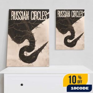 Official Screen Prints Russian Circles Band At Hellfest June 19-22 2025 At Clisson France Poster Design Artwork By Vaderetro Poster Canvas