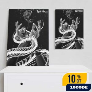 Official Screen Prints Spiritbox Band At Hellfest June 19-22 2025 At Clisson France Poster Design Artwork By Matty Ryan Tobin Poster Canvas