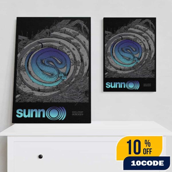 Official Screen Prints Sunn O))) At Hellfest June 19-22 2025 At Clisson France Poster Design Artwork By JOHRICE Poster Canvas