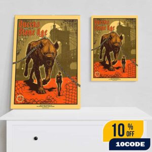 Queens Of The Stone Age The End Is Nero World Tour Poster Artwork By Dido Peshev June 18 2025 At Cincinnati OH The Andrew J Brady Music Center Poster Canvas