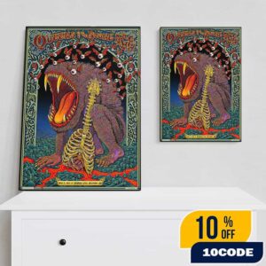 Queens Of The Stone Age Tour The End Is Nero June 17 2025 At KEMBA Live Columbus Ohio Poster Design Artwork By Emek Studios Poster Canvas
