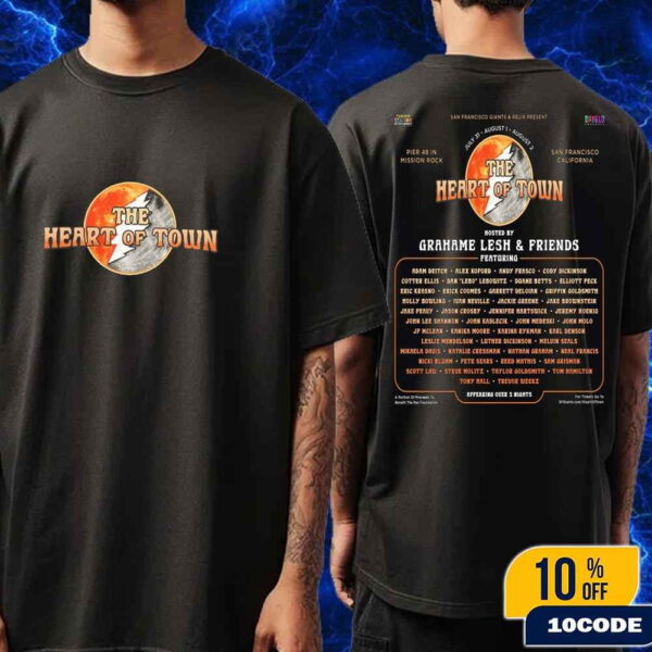 The Heart Of Town 2025 San Francisco California Pier 48  In mission Rock On July31 And August 1-2  Full Line Up Classic T-Shirt Two Sides