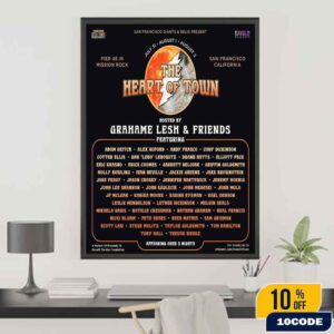 The Heart Of Town 2025 San Francisco California Pier 48  In mission Rock On July31 And August 1-2  Full Line Up Home Decor Poster Canvas