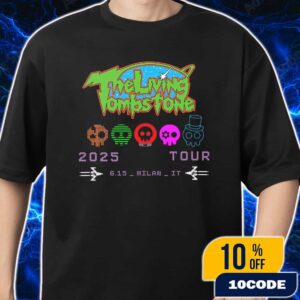 The Living Tombstone TLT World Tour June 15 2025 At Milano Milan Italy Logo New Merch Arrivals Unisex T-Shirt