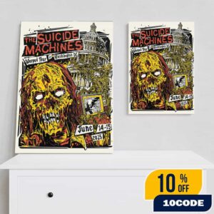The Suicide Machines Warped Tour x Washington DC June 14-15 2025 Poster Limited Edition Artwork Design By dismaydesign Poster Canvas