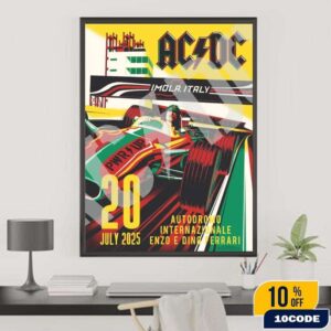 ACDC Imola PWR UP Event Tour 2025 Poster Europe At Autodromo Internazionale Enzo e Dino Ferrari Italy On July 20th 2025 Home Decor Poster Canvas