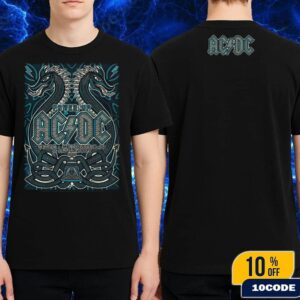ACDC PWR UP Sweden Event Poster Tour At Ullevi Stadium Gothenburg 2025 On July 28 And August 1 Lithograph Artwork By Alexandra Fischer Merch T-Shirt Two Sides