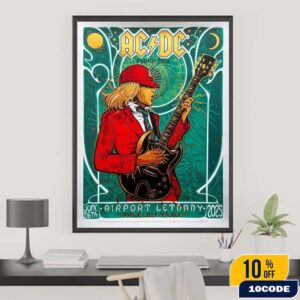 ACDC PWR UP Tour 2025 In Czech Republic Poster At Airport Letnany On June 26th 2025 Art By Malleus Fan Gifts Home Decor Poster Canvas