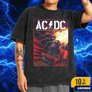 ACDC PWR Up Madrid Spain 2025 Venue Poster At Riyadh Air Metropolitano On July 12 And 16 Fan Gifts Wash T-Shirt