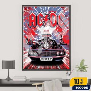 ACDC Tallinn PWR UP Tour Poster 2025 Lithograph At Tallinn Song Festival Grounds Estonia Artwork By Steven Thomas On July 24th 2025 Home Decor Poster Canvas