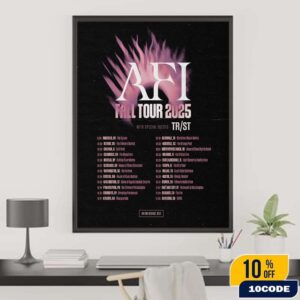 AFI Fall Tour 2025 With TRST Tour Dates Fan Gifts Home Decor Poster Canvas
