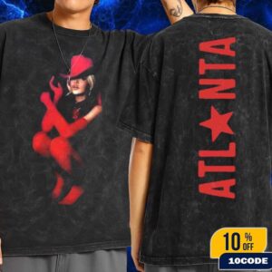 Beyonce Atlanta 2025 Cowboy Carter World Tour Merch Tee Red Western On July 12 At Mercedes-Benz Stadium Wash Two Sides T-Shirt