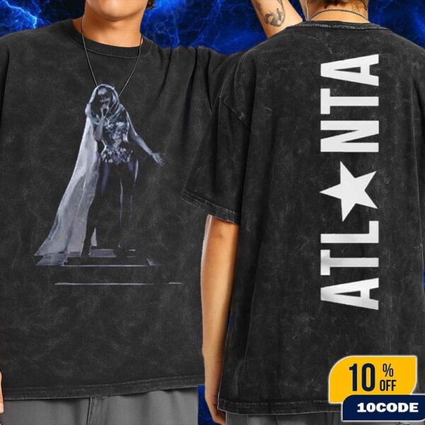 Beyonce Atlanta 2025 Cowboy Carter World Tour Merch Tee Renaissance Cape Stage Moment On July 12 At Mercedes-Benz Stadium Wash Two Sides T-Shirt
