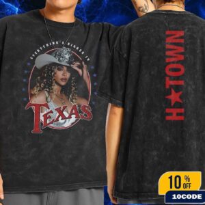 Beyonce Cowboy Carter Tour 2025 CCT Houston Merch Tee At NRG Stadium On June 28 Fan Gifts Wash T-Shirt Two Sides
